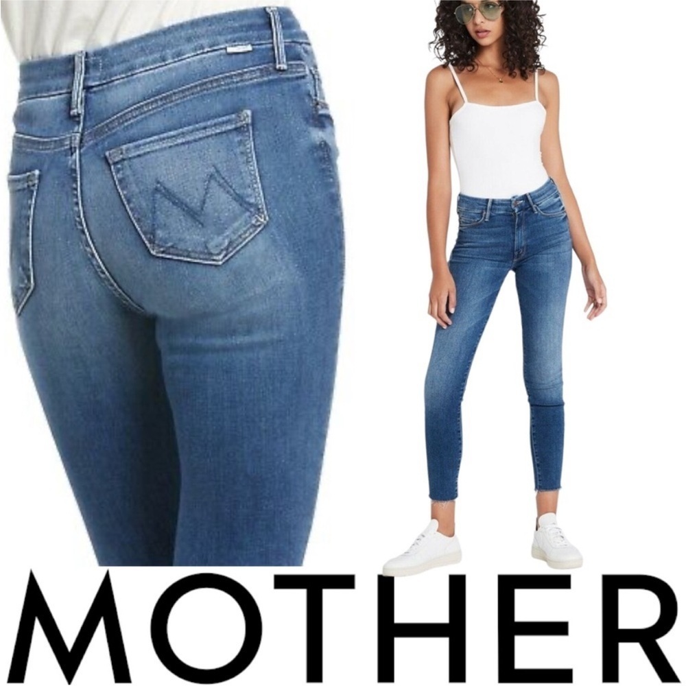 MOTHER DENIM The Looker Fray in Satisfaction Guaranteed Jeans Size 27 $228 Ankle